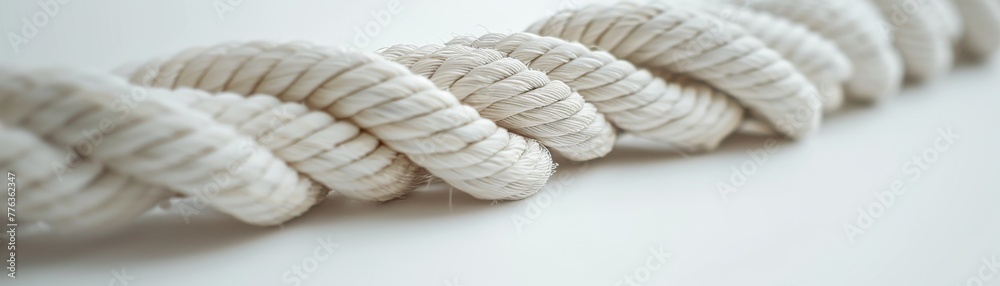 Miniature 3D rope coil lasso looped - obrazy, fototapety, plakaty 
