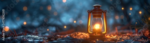 Miniature 3D oil lantern guiding light