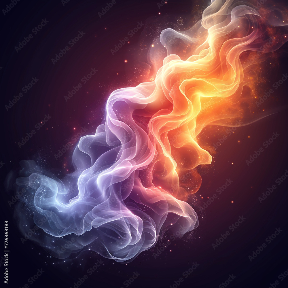 Wave of smoke flame Wave of smoke flame
