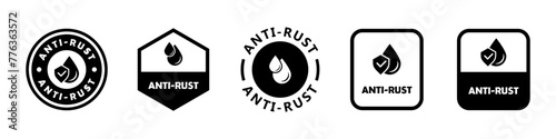 Anti-Rust. Vector labels for anti rust lubricant or primer.
