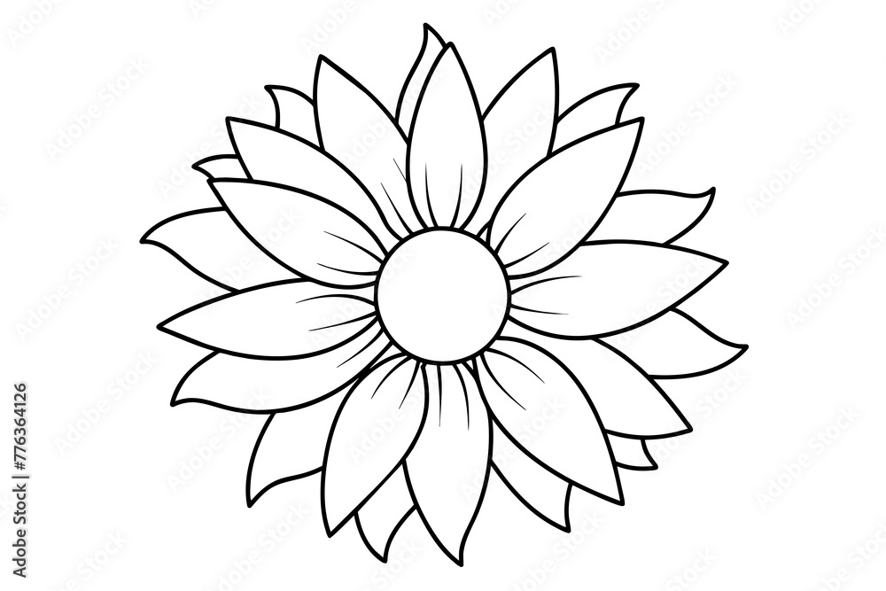 sunflower silhouette vector art illustration