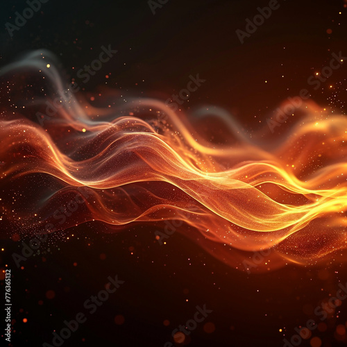 Wave of smoke flame 