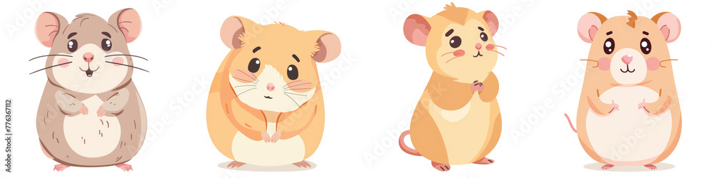 Collection of cute hamster clip art cutout png isolated on white or transparent background
Collection of cute hamster clip art cutout png isolated on white or transparent background