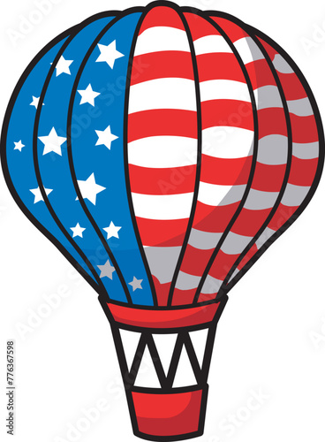 Memorial Day in the United States. American flags icon. The grave of military personnel.