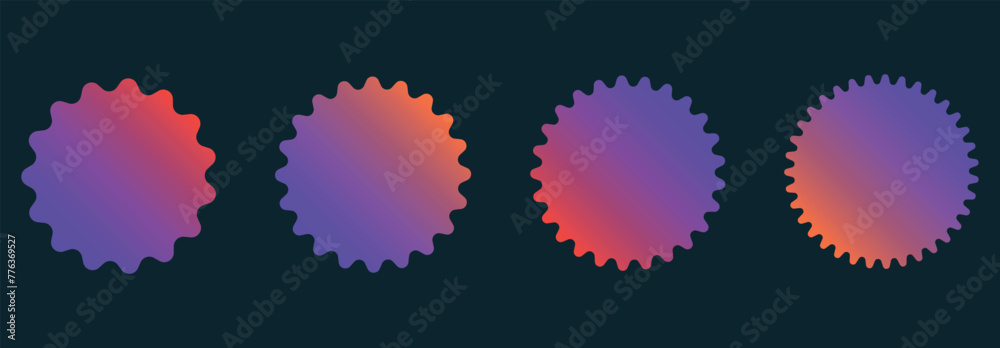Color gradient labels. Blank labels of different shapes. Vector illustration of Sticker Color gradient labels. Blank labels of different shapes. Vector illustration of Sticker