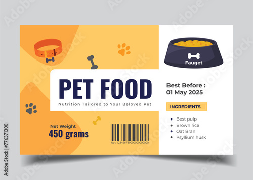Animal Food Pet food Label Design Template