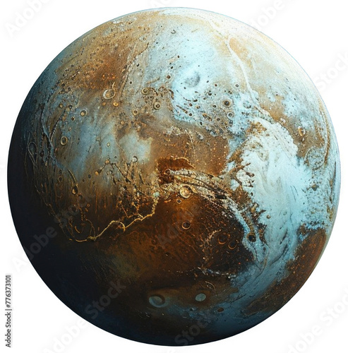 Artists Rendering of a Mysterious Planet in Deep Space. Transparent Background PNG