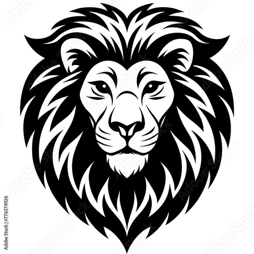 lion  head silhouette vector illustration svg file 