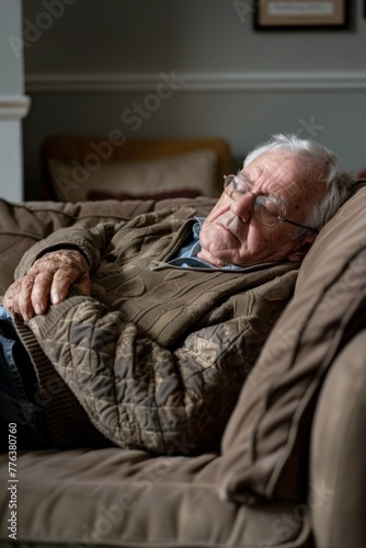 man resting on the sofa Generative AI