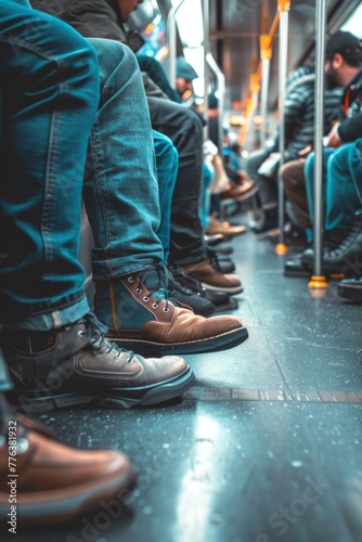human feet in the subway Generative AI © València