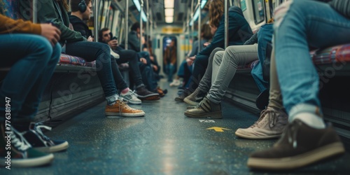 human feet in the subway Generative AI #776381947