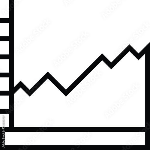 area graph icon. Thin linear style design isolated on white background