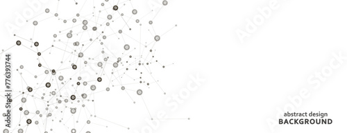 Vector banner design. Connecting dots and lines. Global network graphic. Geometric abstract background