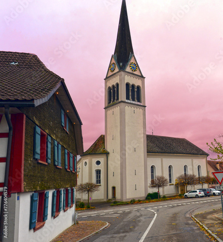 Katholische Kirche St. Sebastian in Herdern, Bezirk Frauenfeld des Schweizer Kantons Thurgau photo