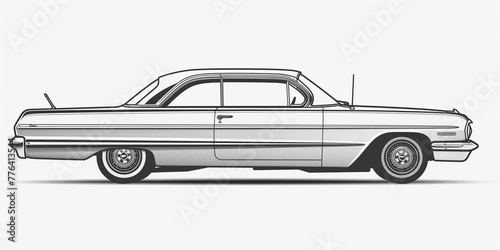 muscle car illustration  motors  roadtrips  ai image of cars