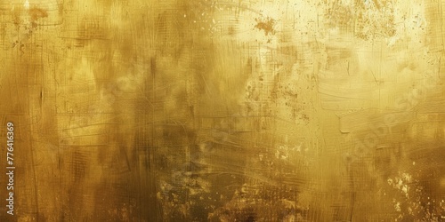 A brushed gold and beige metallic background, the texture is warm and inviting yet reveals subtle signs of wear and tarnish created with Generative AI Technology photo