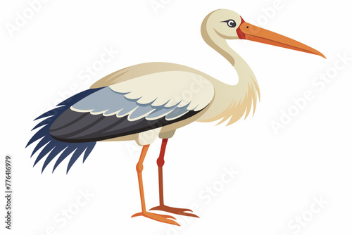 stork on the way of preying vector illustration © Ishraq