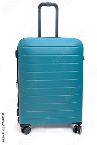 Modern Trolley Suitcase isolated on white background. © kosoff