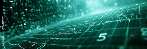 green background, on big data, cyberspace, wire transfers, artificial intelligence