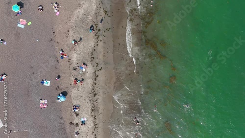 Devereux Beach aerial view at Marblehead Harbor in town of Marblehead, Massachusetts MA, USA. photo