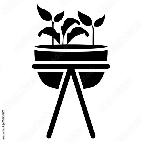 planter icon, simple vector design