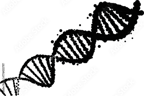 hand drawn illustration of dna