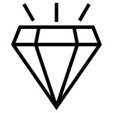 diamond icon, simple vector design