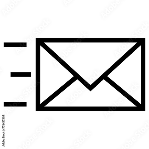 sending mail icon, simple vector design photo