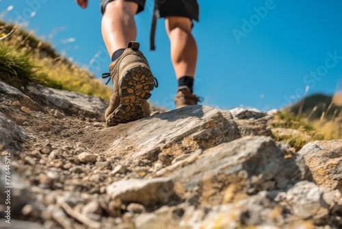 Male Hiking in the Mountains