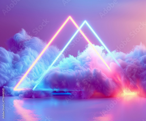 3d rendering, abstract pastel background of color- AI generated image
