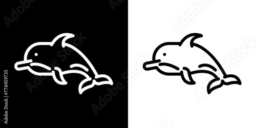 Dolphin icon. Sea icon. Fish. Pope. Shark. Ship. Coral reefs. Dolphins. Starfish. Octopus. Crab. Lobster. Shrimp. Sea Logo. Black icon. Black line icon.
