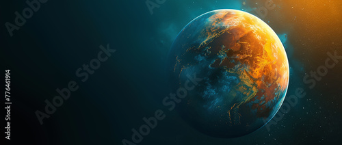 Golden Glow of Civilization, Earth from Space © Kordiush