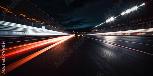 Dynamic Nighttime Speedway Light Trails © evening_tao