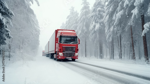 Braving the Winter Roads: Trucking Through Snow