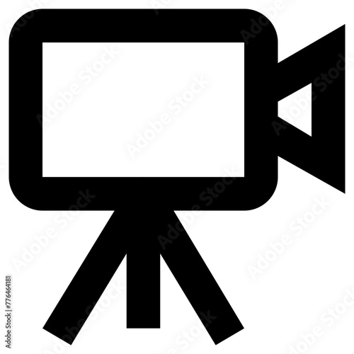 video camera icon, simple vector design photo
