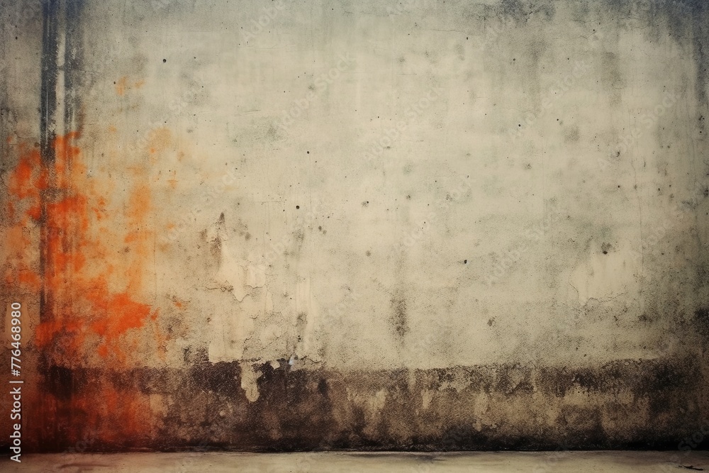 Fototapeta premium Rustic Beauty: Antique Gold Grunge with Worn-Out Elements and Concrete Frame