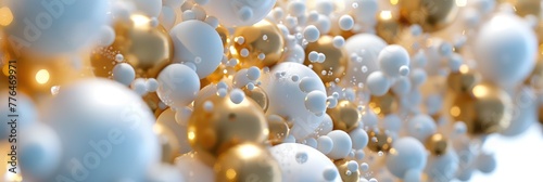 Abstract Spherical Bubbles with Golden Highlights