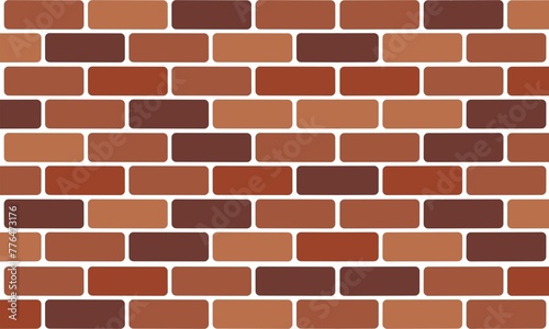 Brick wall background, blocks brick, painted brick wall, Red brick wall for brickwork background design © FyfaMetarial