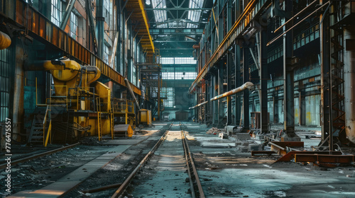 Industrial buildings and structures. Manufacturing and abandoned buildings © brillianata