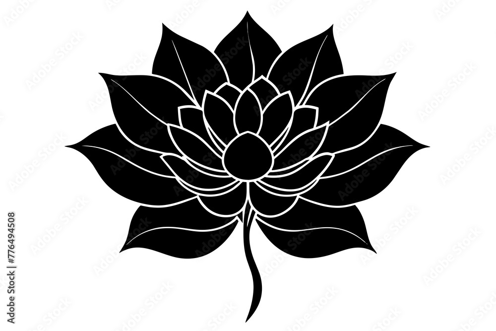 Obraz premium flower silhouette vector illustration