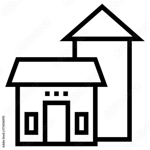houses icon, simple vector design