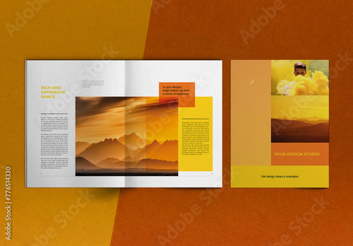 Yellow Color Palette Brochure Layout (ID: 776514330)