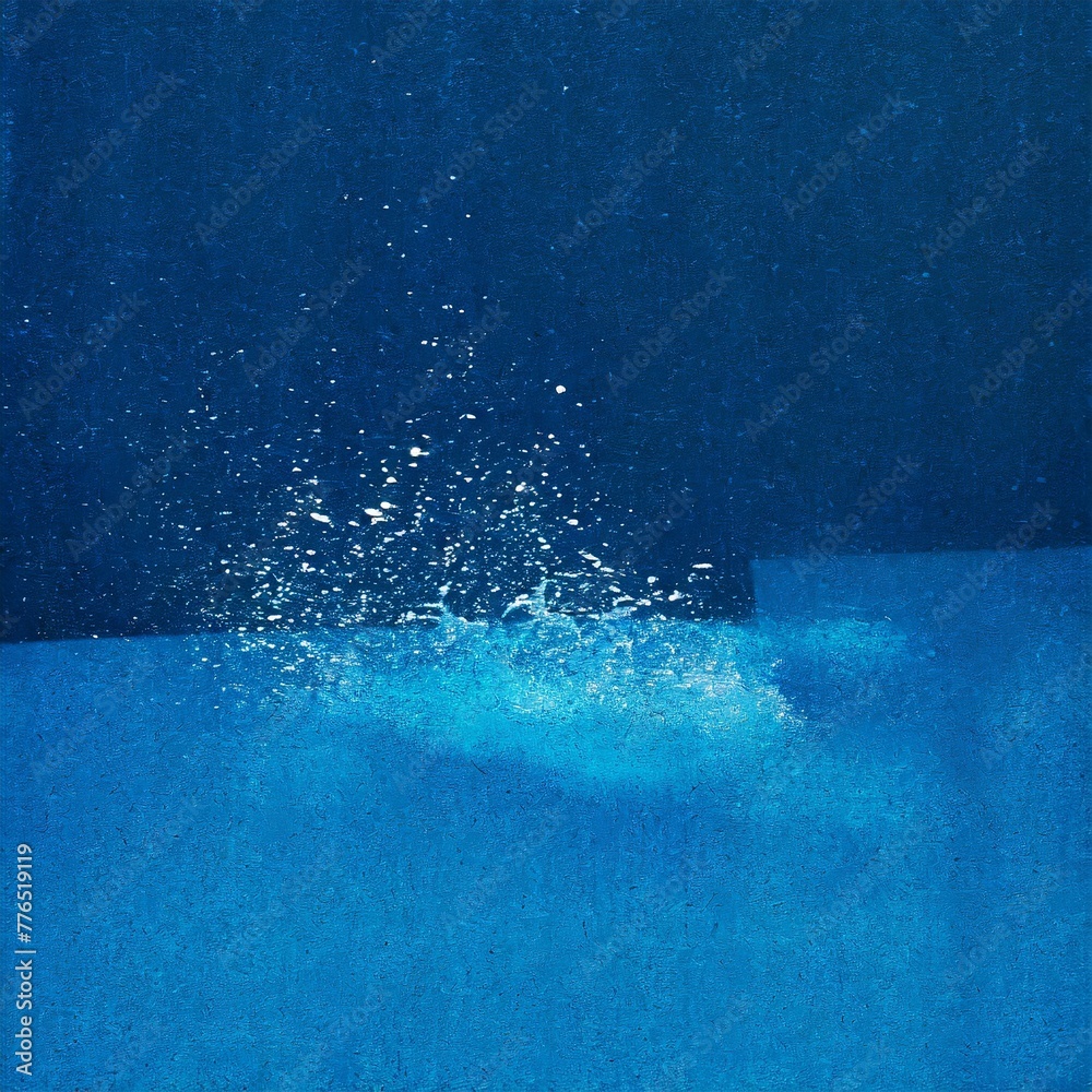 Fototapeta premium Abstract blue water splash textured grainy background