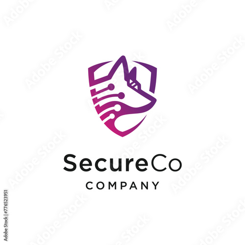 dog shield security logo design inspiration