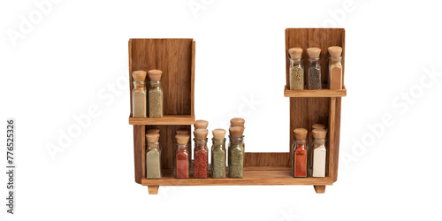 Brown wooden spice rack Transparent Background Images 