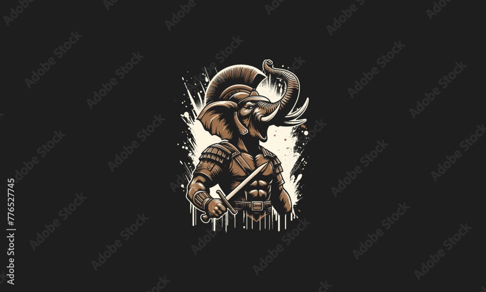 elephant spartan vector illustration artwork design elephant spartan vector illustration artwork design