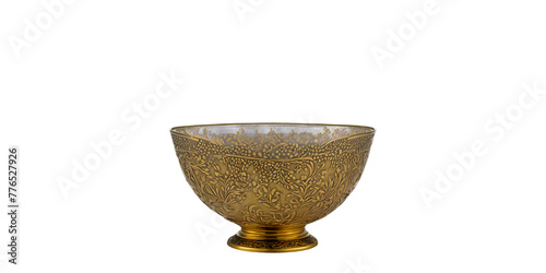 Gold ornamental bowl Transparent Background Images 