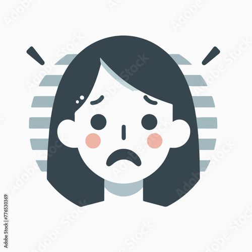 Graphic vector of women being frightened