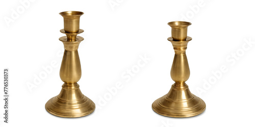 Golden brass candlesticks Transparent Background Images 