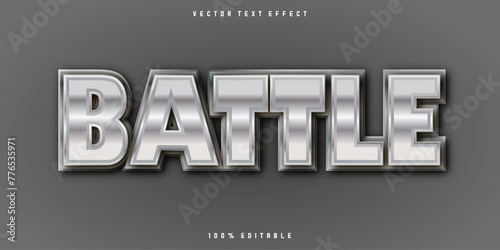 Battle editable text style with neon light effect